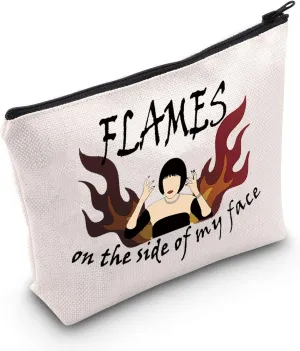 POFULL White Madeline Kahn Clue Flames Gift Flames On The Side Of My Face Zipper Pouch Bag Clue Movie Flames Gift (Flames On The Side Of My Face bag)
