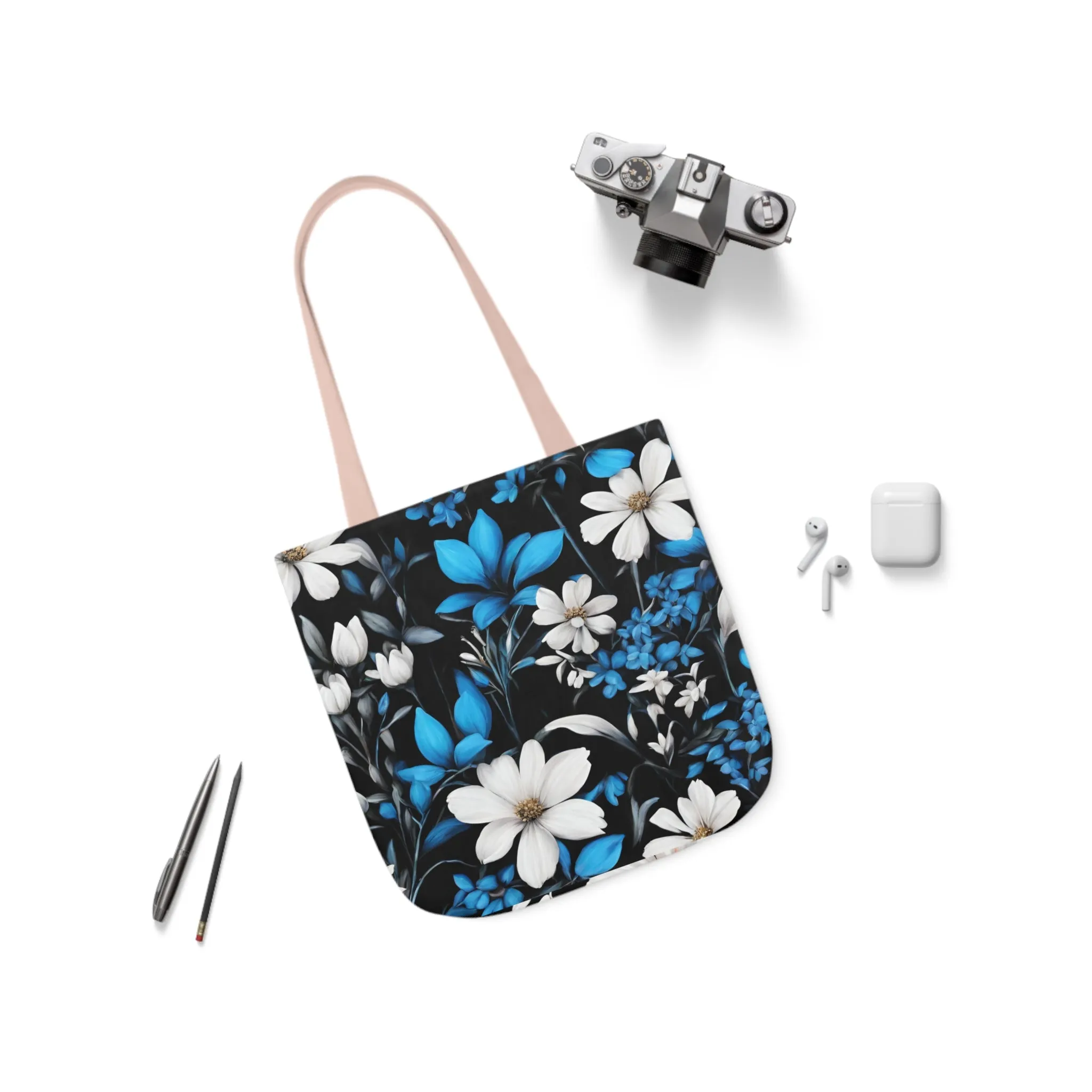 Polyester Canvas Tote Bag (AOP) Two Different Designs On Each Side Two Bags In One Adult Accessories