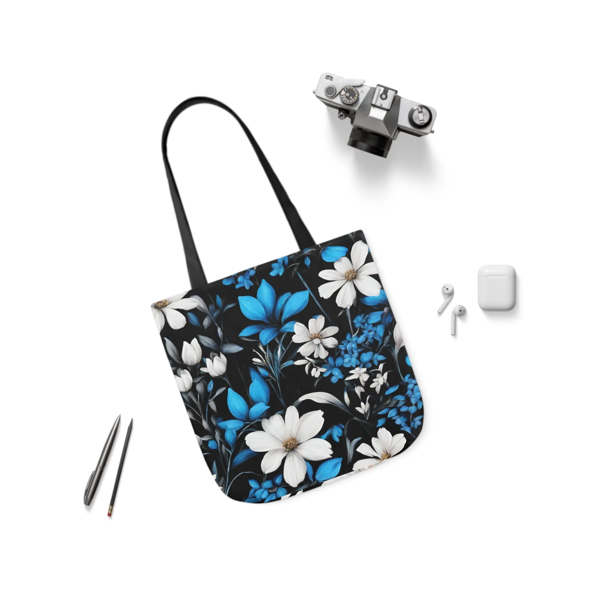 Polyester Canvas Tote Bag (AOP) Two Different Designs On Each Side Two Bags In One Adult Accessories