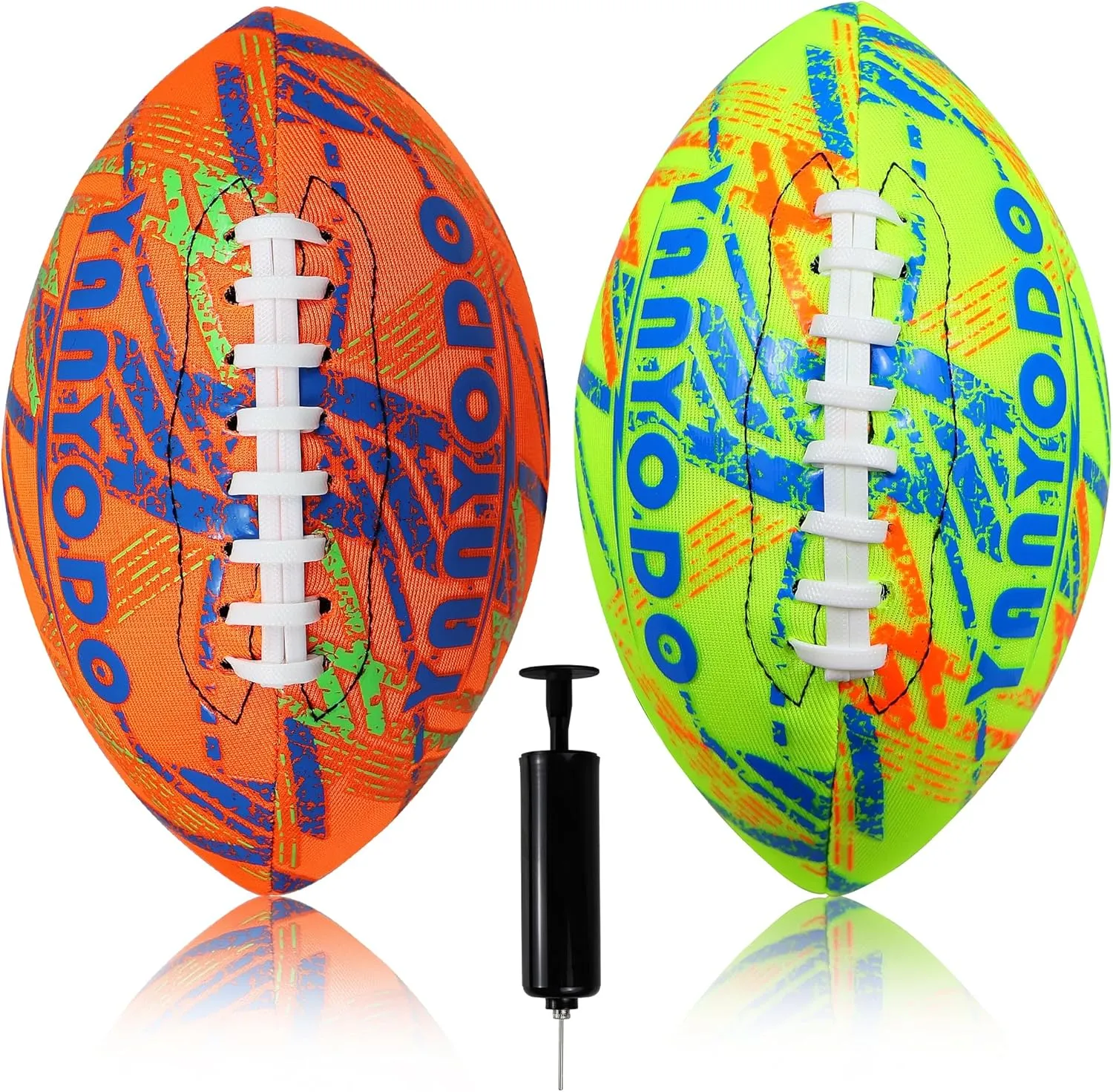 Pool Beach Water Football - 2 Pack Waterproof Football Great Grip for Swimming Pool Beach Lake Park Backyard Outdoor Play