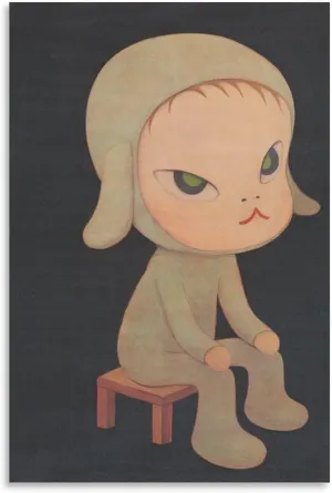 Posters for Room Aesthetic Nara Yoshitomo Decorations for Bedroom Picture Print Wall Art Poster Painting Canvas Posters Artworks Gift Idea Room Aesthetic 24x36inch(60x90cm)