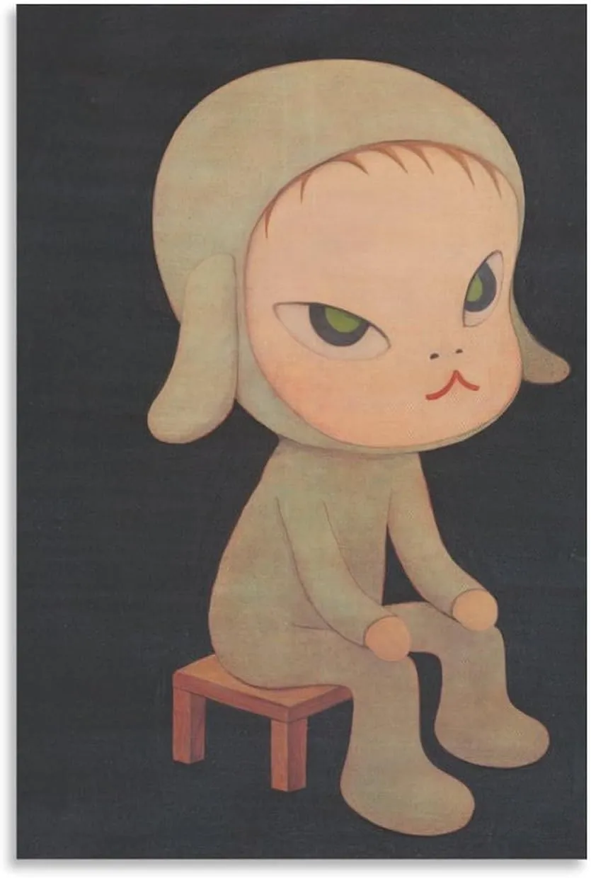 Posters for Room Aesthetic Nara Yoshitomo Decorations for Bedroom Picture Print Wall Art Poster Painting Canvas Posters Artworks Gift Idea Room Aesthetic 24x36inch(60x90cm)