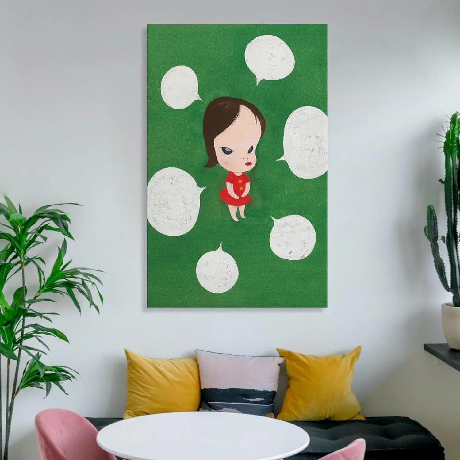 Posters for Room Aesthetic Nara Yoshitomo Retro Decor Canvas Wall Art Poster Decorative Bedroom Modern Home Print Picture Artworks Posters 12x18inch(30x45cm)