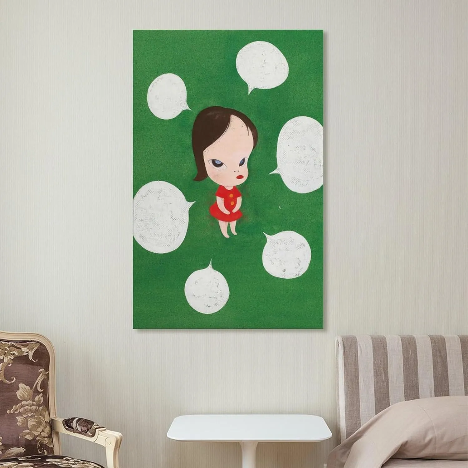 Posters for Room Aesthetic Nara Yoshitomo Retro Decor Canvas Wall Art Poster Decorative Bedroom Modern Home Print Picture Artworks Posters 12x18inch(30x45cm)