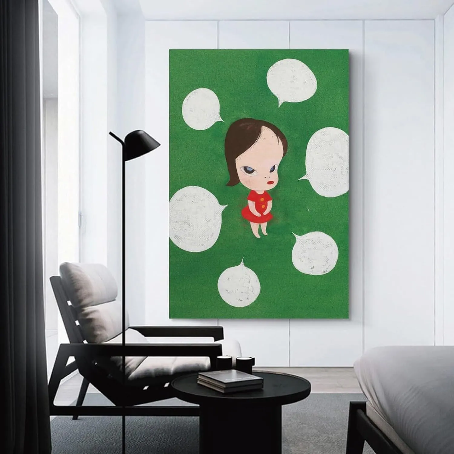 Posters for Room Aesthetic Nara Yoshitomo Retro Decor Canvas Wall Art Poster Decorative Bedroom Modern Home Print Picture Artworks Posters 12x18inch(30x45cm)