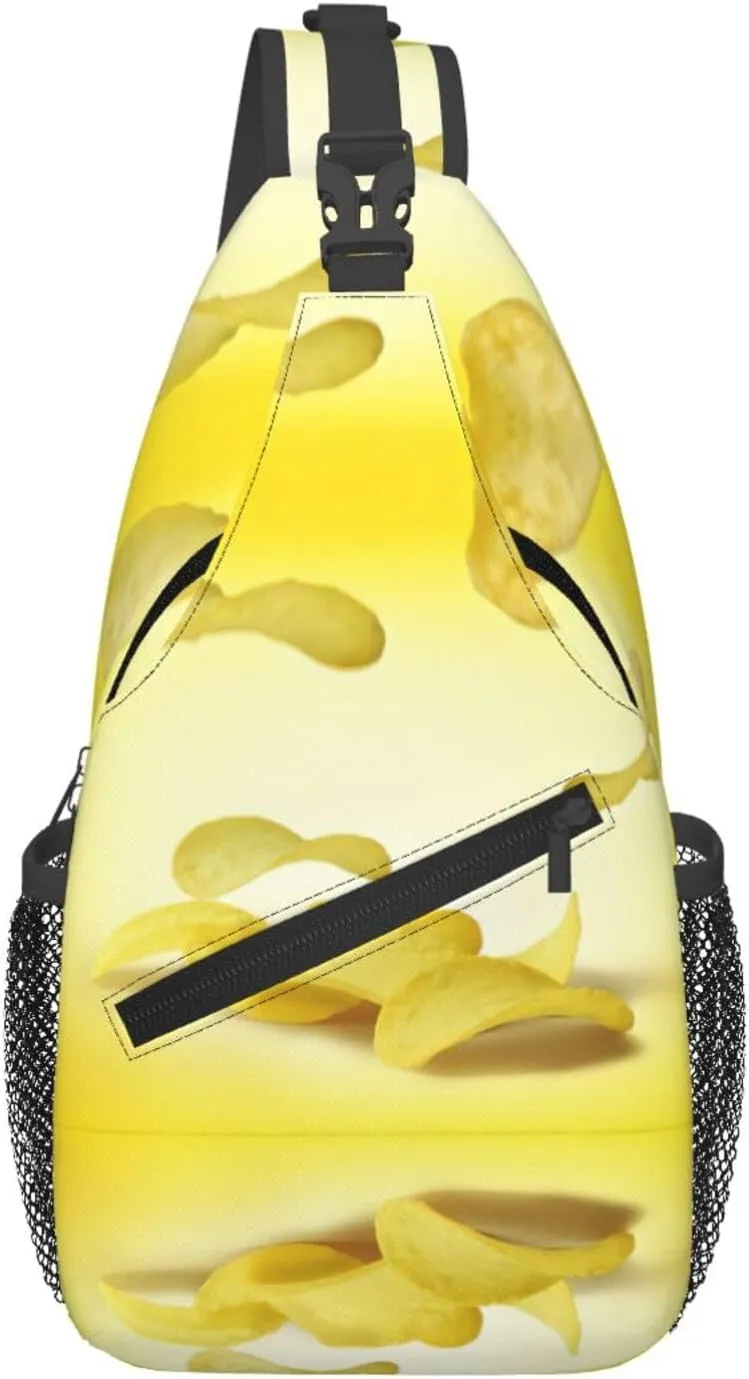 Potato Chips Foldie Crossbody Bag - Durable Small Sling Bag and Anti Theft Crossbody Bags for Men and Women