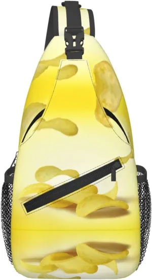 Potato Chips Foldie Crossbody Bag - Durable Small Sling Bag and Anti Theft Crossbody Bags for Men and Women