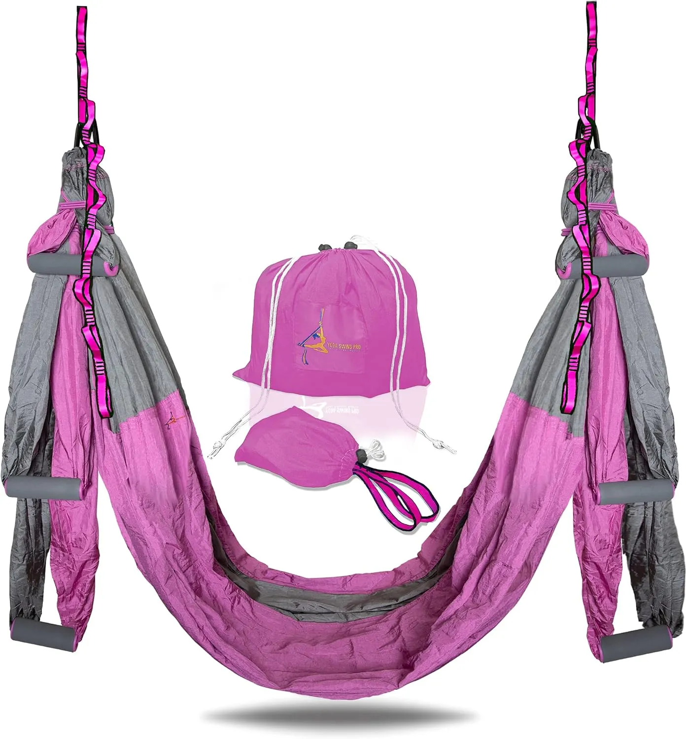 Premium Aerial Hammock Anti gravity Yoga Swing Kit - Acrobat Flying Sling Set for Indoor and Outdoor Inversion Therapy