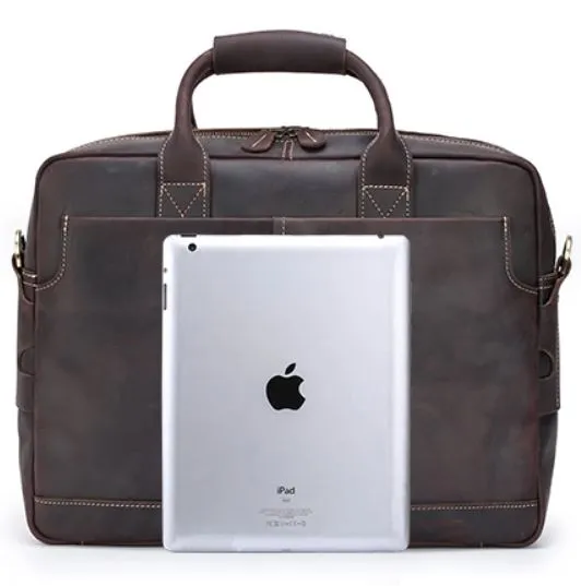 Premium Quality Cow Hide Leather Satchel / Lap Top Bag