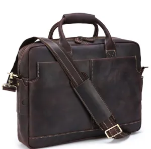 Premium Quality Cow Hide Leather Satchel / Lap Top Bag