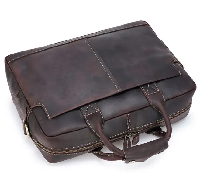 Premium Quality Cow Hide Leather Satchel / Lap Top Bag