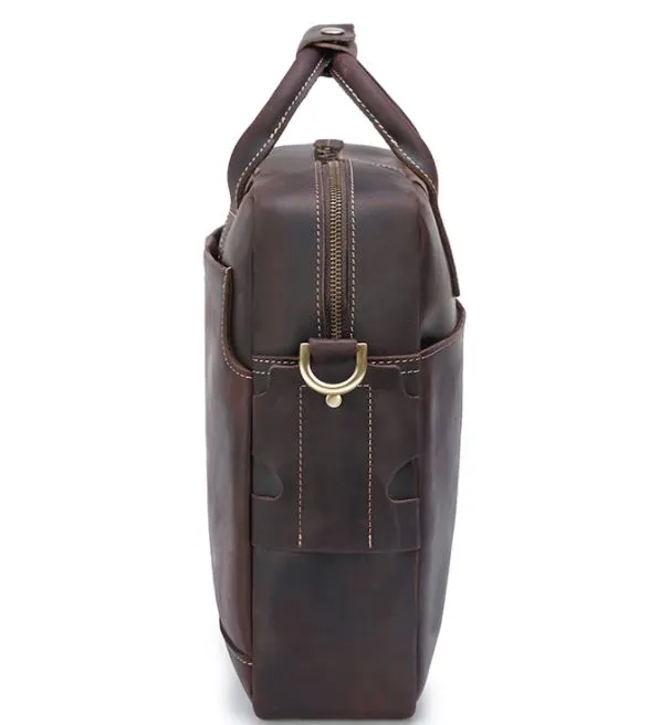 Premium Quality Cow Hide Leather Satchel / Lap Top Bag