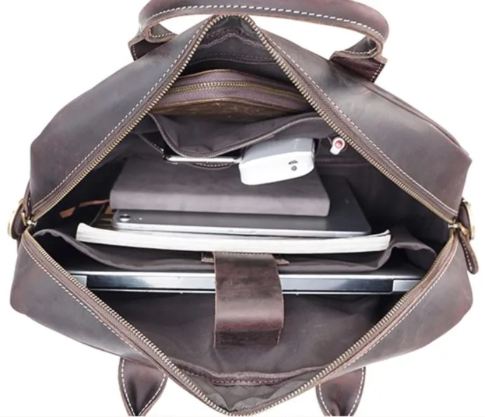 Premium Quality Cow Hide Leather Satchel / Lap Top Bag