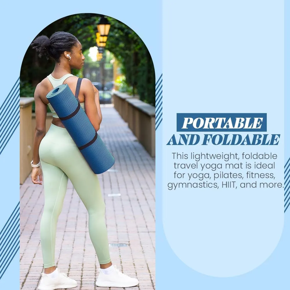 Premium Quality NBR made Yoga Mat with Carry strap for Floor Excercises | Non Slippery sweat resistant | Everyday Yoga | Indoor & Outdoor Excercises | Male and Female Fitness | Extra Cushion | Environmental Safe