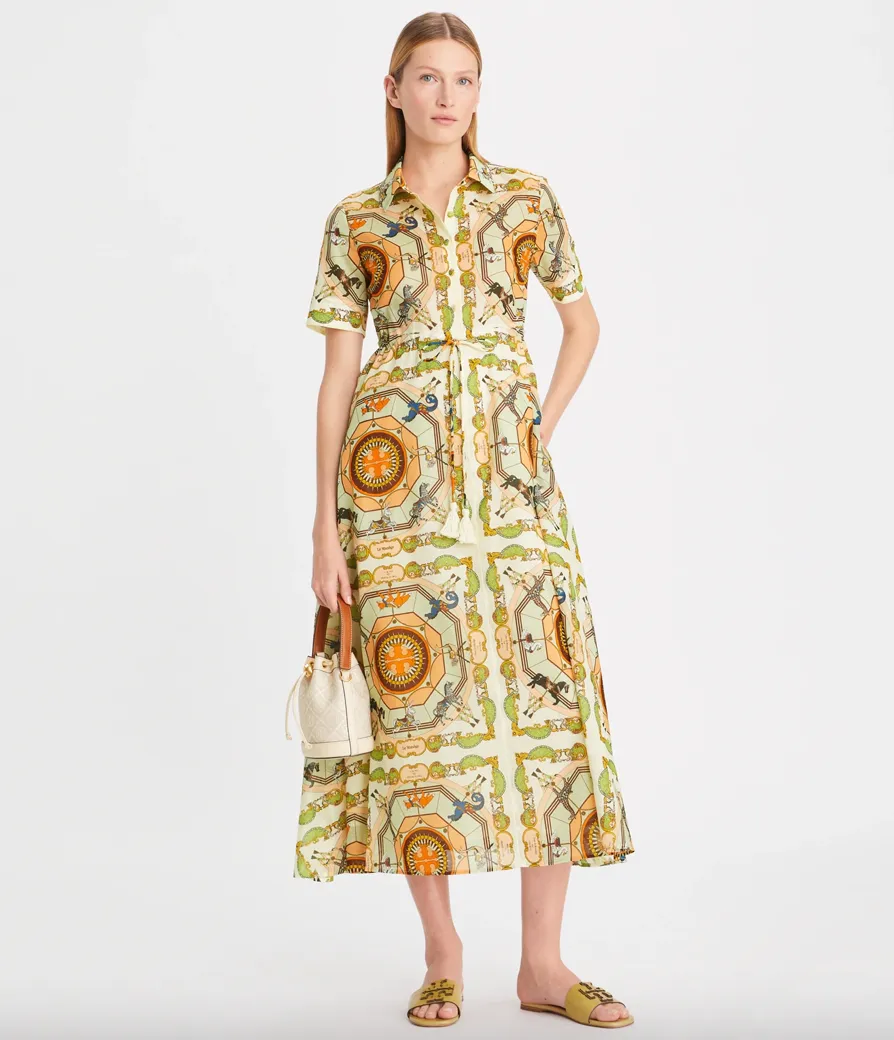 PRINTED COTTON SHIRTDRESS