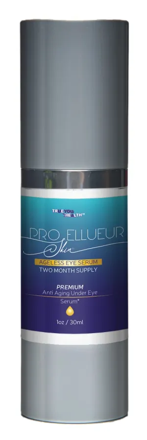 Pro Ellueur Skin Serum - Ageless Eye Serum - Two Month Supply - Reduce the Appearance of Wrinkles & Crows Feet - Help Minimize Dark Circles & Under Eye Bags - Contains Alpha Hydroxy Acids