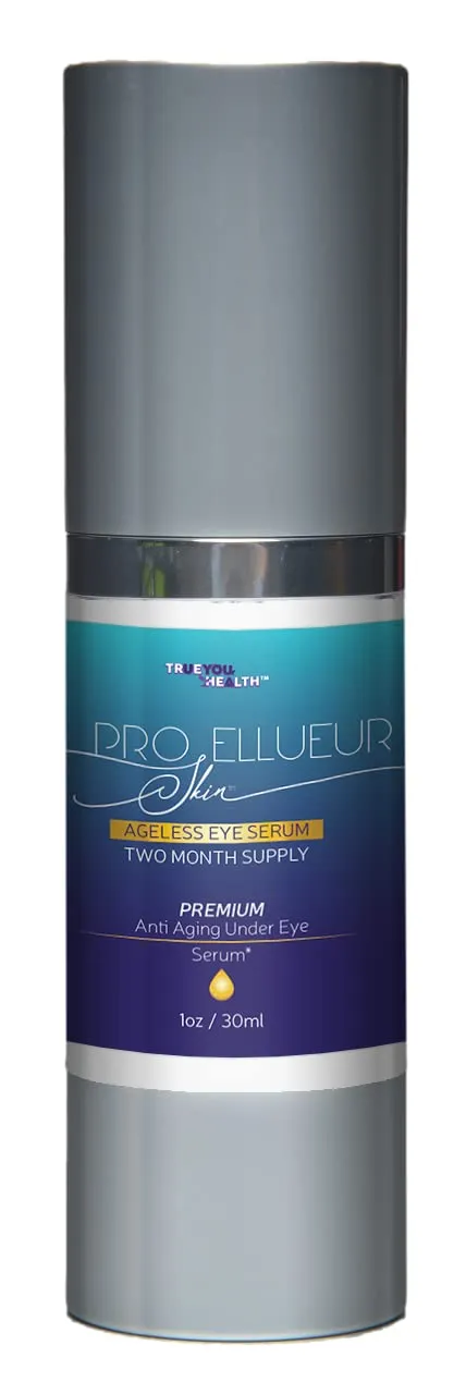 Pro Ellueur Skin Serum - Ageless Eye Serum - Two Month Supply - Reduce the Appearance of Wrinkles & Crows Feet - Help Minimize Dark Circles & Under Eye Bags - Contains Alpha Hydroxy Acids