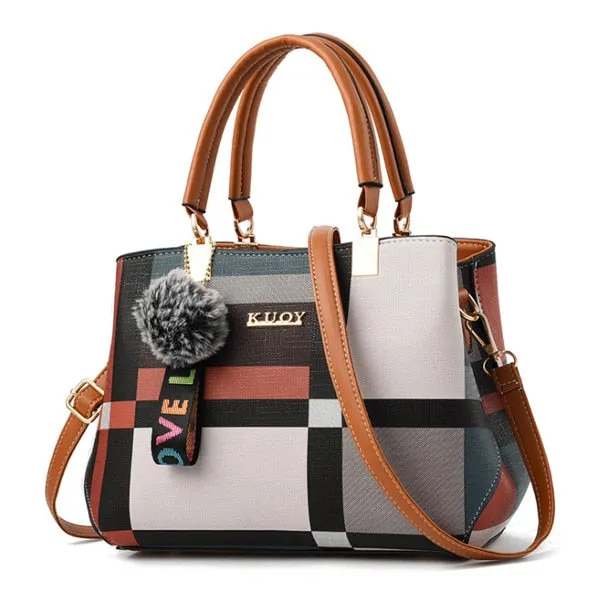 Professional-grade New ACELURE Leather Female Bag Totes Customizable options Handbags Bags Women Shoulder Crossbody Fashion Casual Plaid Messenger Stitching Wild Brand