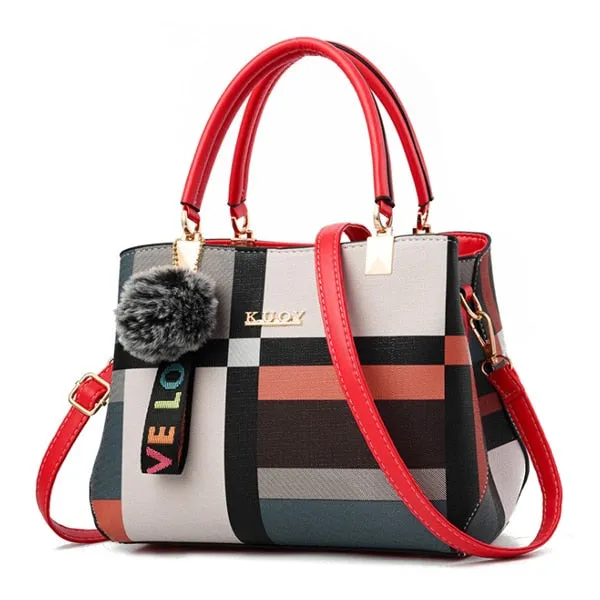 Professional-grade New ACELURE Leather Female Bag Totes Customizable options Handbags Bags Women Shoulder Crossbody Fashion Casual Plaid Messenger Stitching Wild Brand