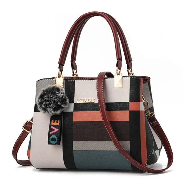 Professional-grade New ACELURE Leather Female Bag Totes Customizable options Handbags Bags Women Shoulder Crossbody Fashion Casual Plaid Messenger Stitching Wild Brand