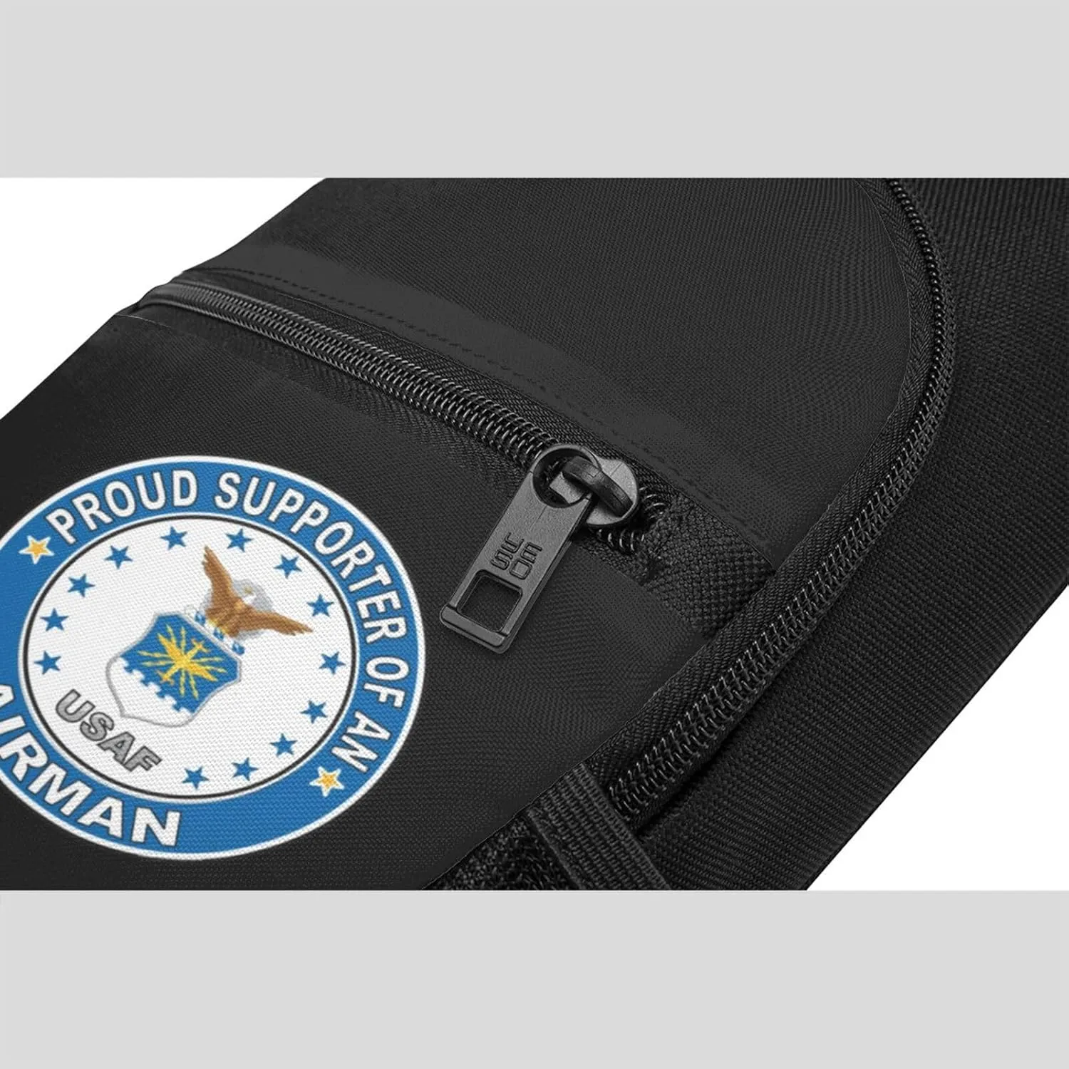 Proud Supporter of an Airman Air Force Sling Bag Crossbody Backpack Shoulder Casual Daypack Bags for Men