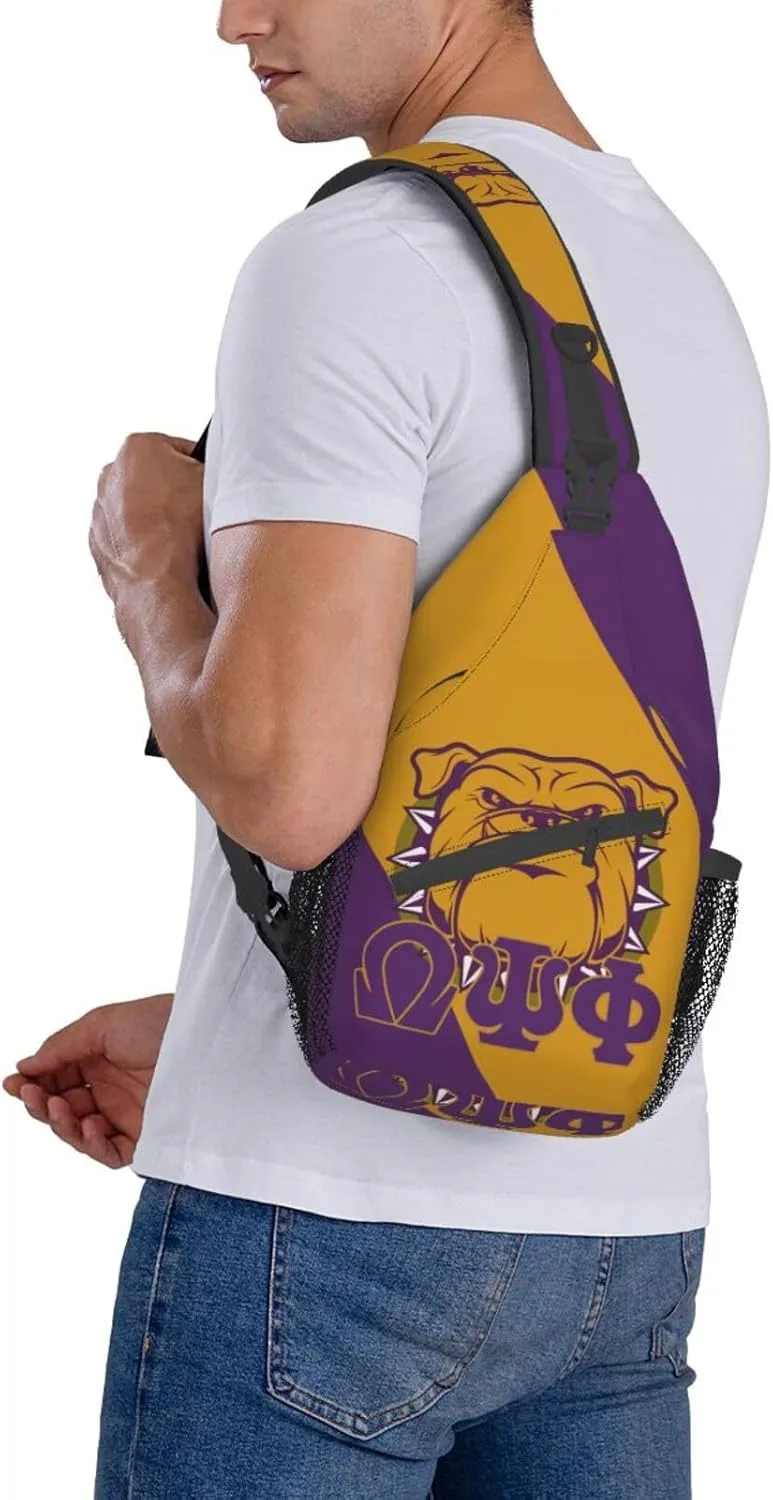 Psi Phi Sling Bag Crossbody Travel Hiking Chest Backpack Shoulder Daypack For Men