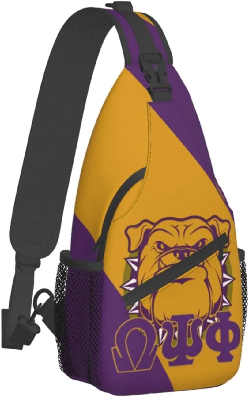 Psi Phi Sling Bag Crossbody Travel Hiking Chest Backpack Shoulder Daypack For Men