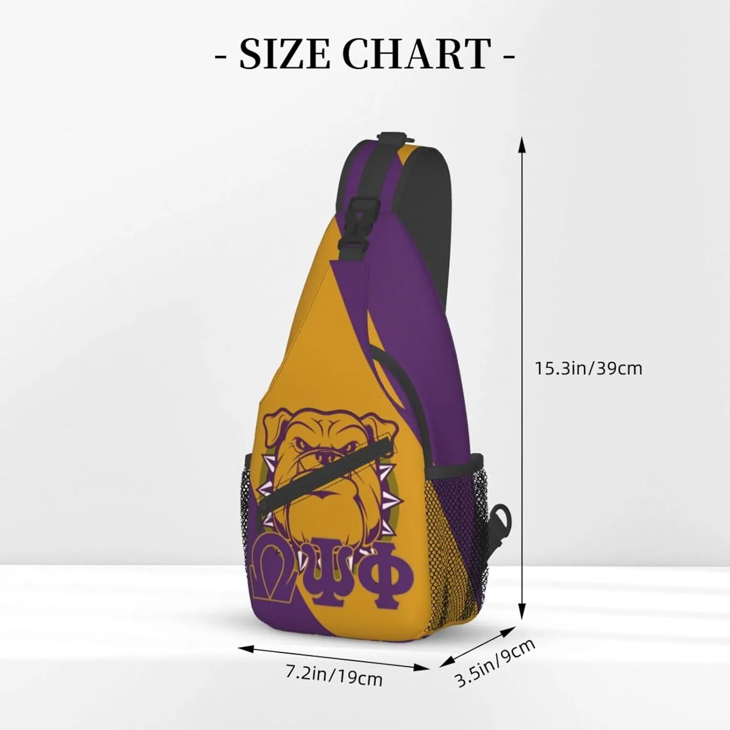 Psi Phi Sling Bag Crossbody Travel Hiking Chest Backpack Shoulder Daypack For Men