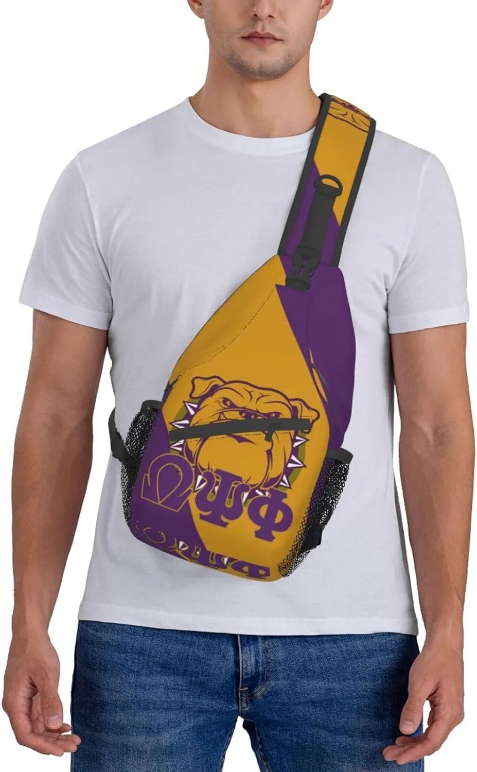 Psi Phi Sling Bag Crossbody Travel Hiking Chest Backpack Shoulder Daypack For Men