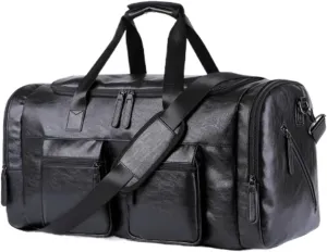 Pu Leather Extra-large Capacity Travel Bag Men's Business Hand Bill Shoulder Travel Duffel Bag(3)