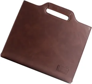 PU Messenger Bag for Men Practical Handbag with Spacious Storage for Laptop Phone and Essentials Vintage File Case for Business and College Use