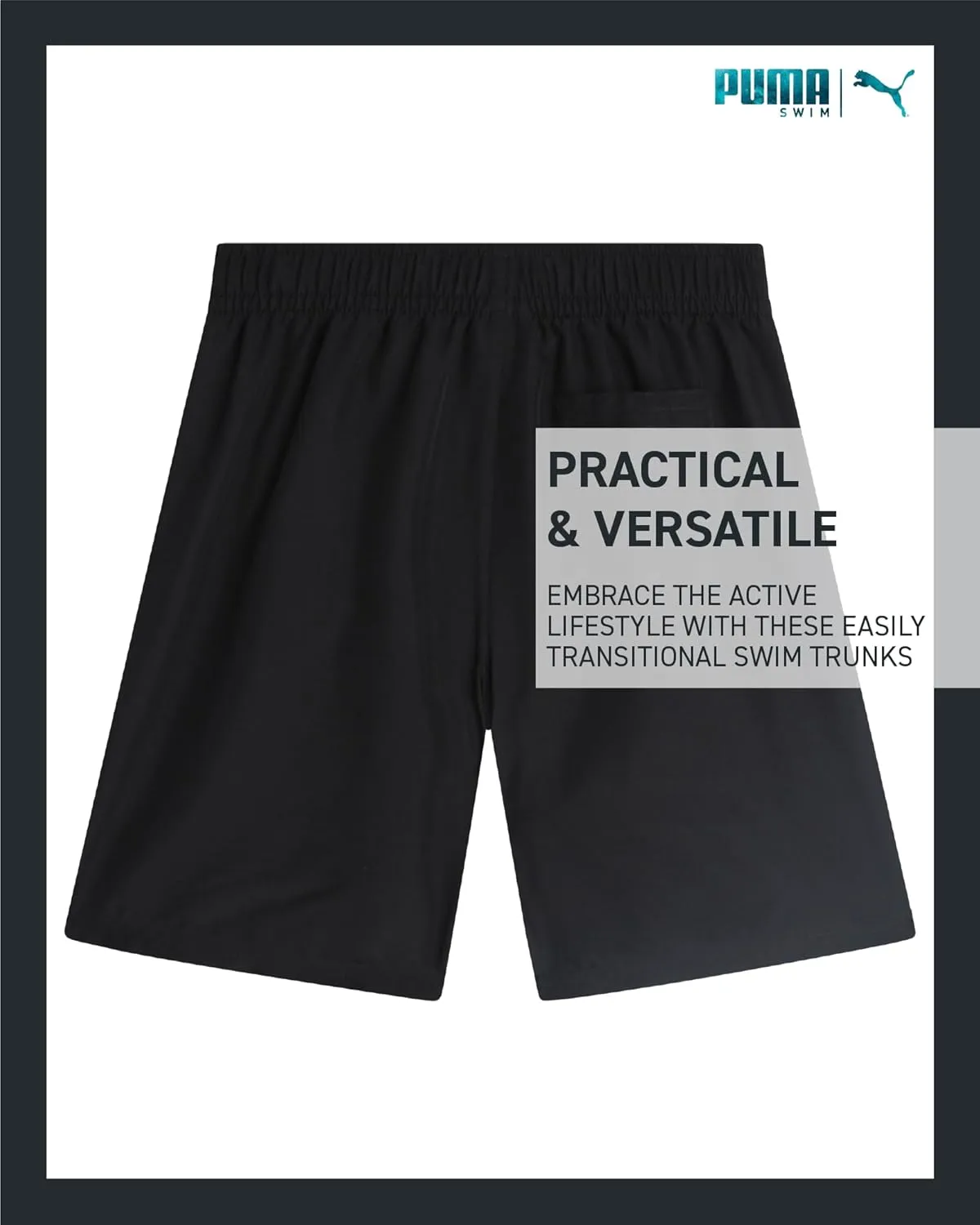 PUMA Boys' Swim Trunks - Quick Dry Swimsuit Shorts with Pockets and Mesh Lining - Swimming Trunks for Boys (Sizes: 8-20)