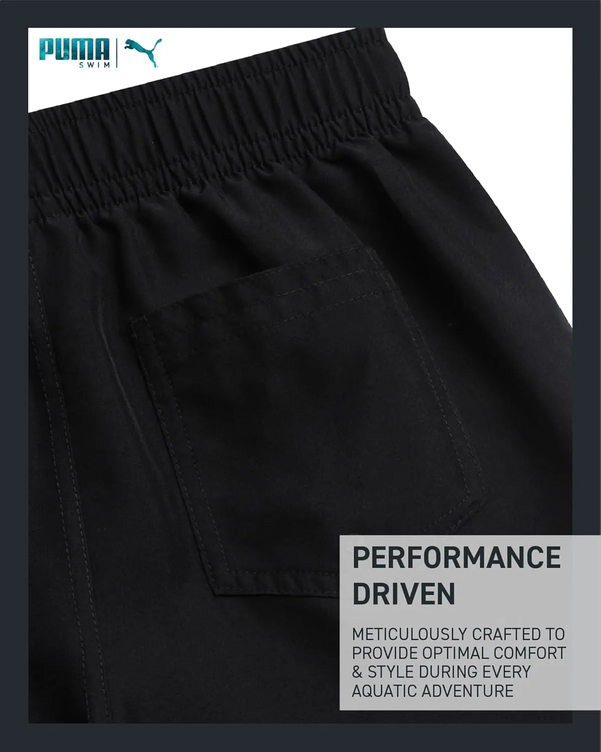 PUMA Boys' Swim Trunks - Quick Dry Swimsuit Shorts with Pockets and Mesh Lining - Swimming Trunks for Boys (Sizes: 8-20)