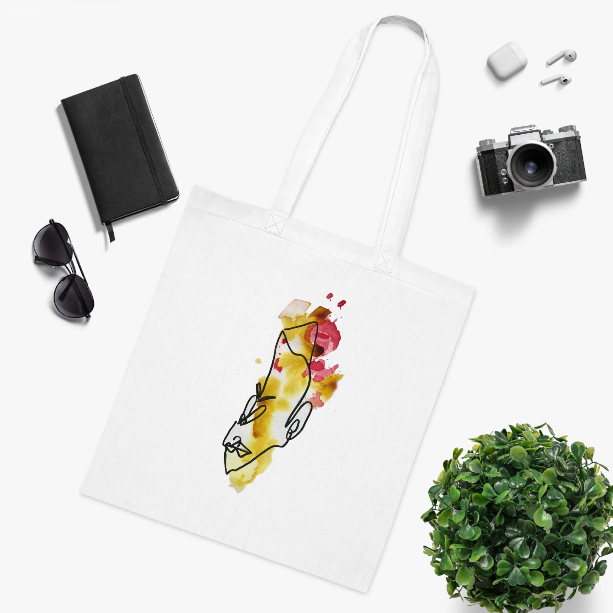 Punctilious - Versatile 100% Cotton Tote: Vibrant Colors, Light & Practical