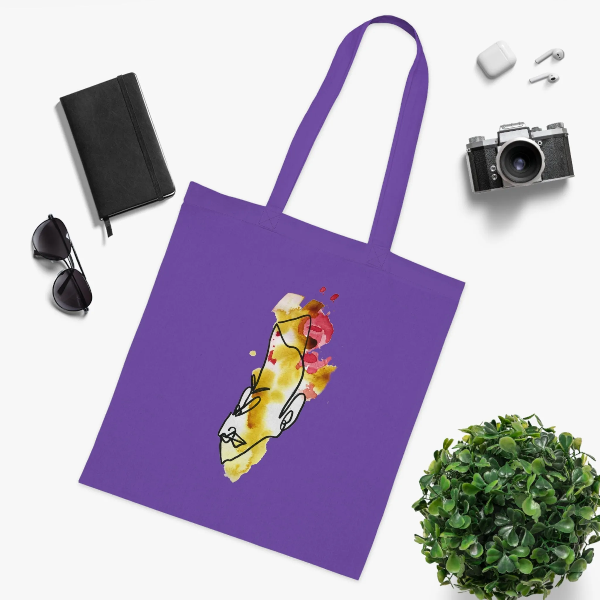Punctilious - Versatile 100% Cotton Tote: Vibrant Colors, Light & Practical