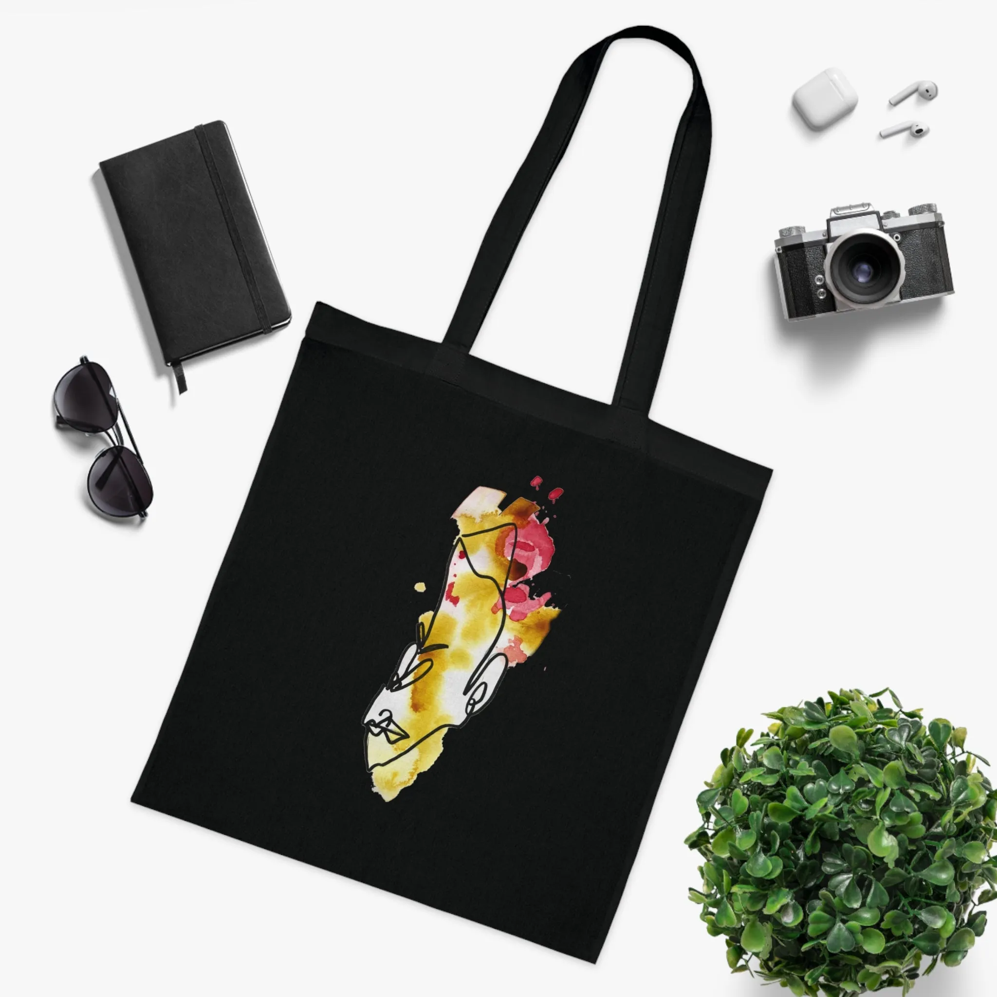 Punctilious - Versatile 100% Cotton Tote: Vibrant Colors, Light & Practical