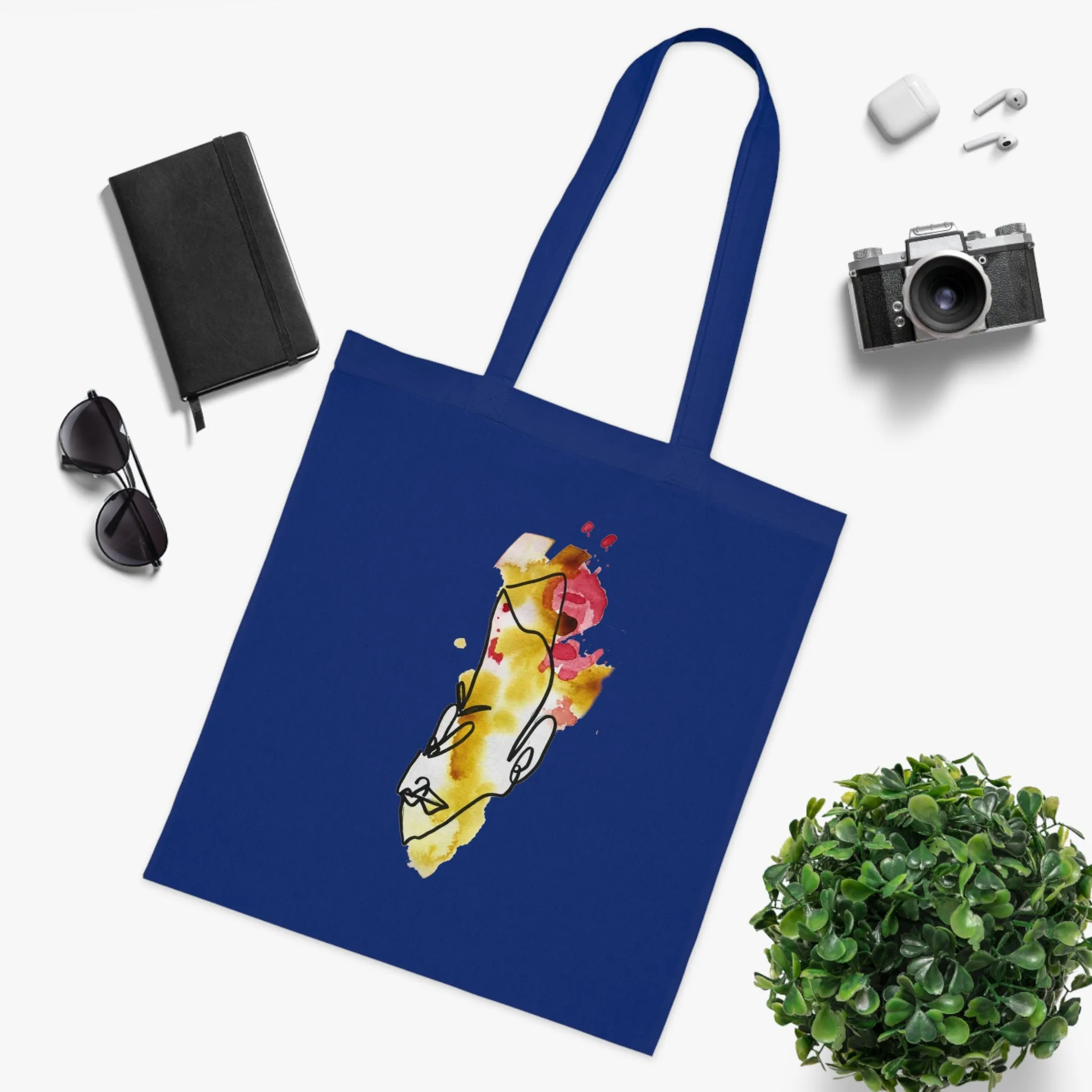 Punctilious - Versatile 100% Cotton Tote: Vibrant Colors, Light & Practical