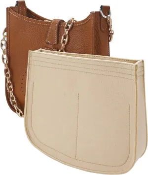 Purse Insert Organizer for Hermes Evelyne 29 Bag, Premium Purse Felt Insert (E29, Beige)