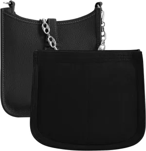 Purse Organizer for Hermes Evelyne 16 Bag PM, Premium Felt Insert (E16, Black)
