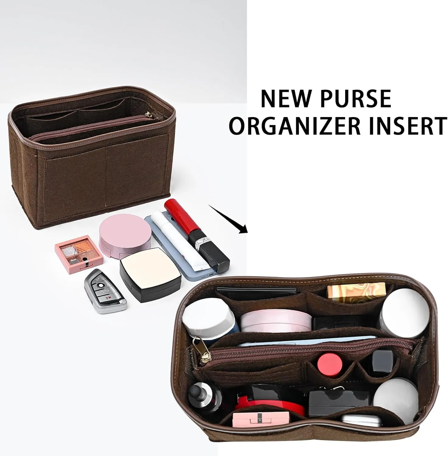 Purse Organizer Insert for Longchamp Le Pliage,City,Nevefull and Speedy Tote Bag and More