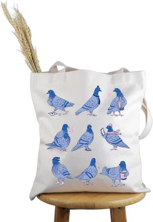 PWHAOO Pigeon Lover Gift Pigeons of New York Tote Bag Pigeon Owner Handbag Pigeon Merch