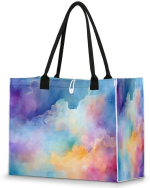 QsirBC Abstracted Interesting Theme Tote Bag for Women Shoulder Bags with Pockets Handbags Purses Large Totes