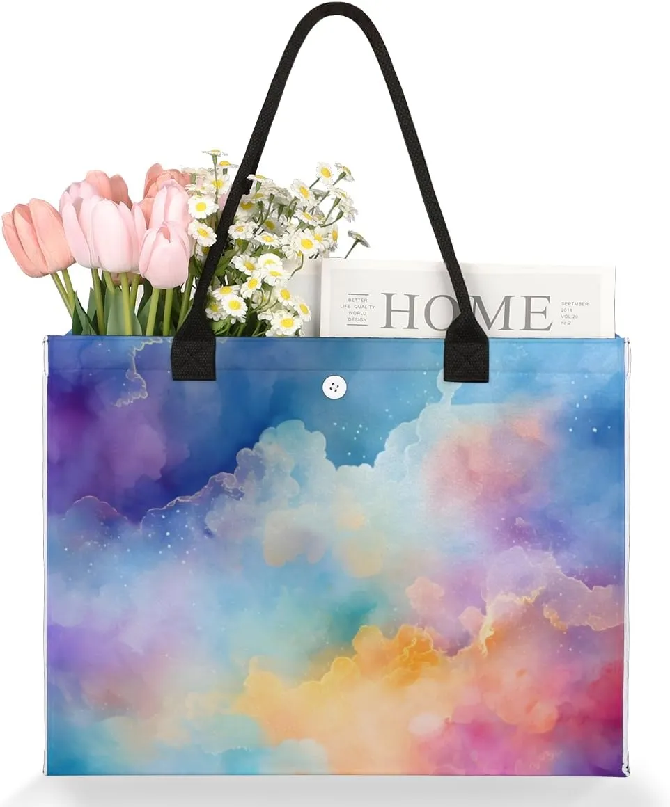 QsirBC Abstracted Interesting Theme Tote Bag for Women Shoulder Bags with Pockets Handbags Purses Large Totes