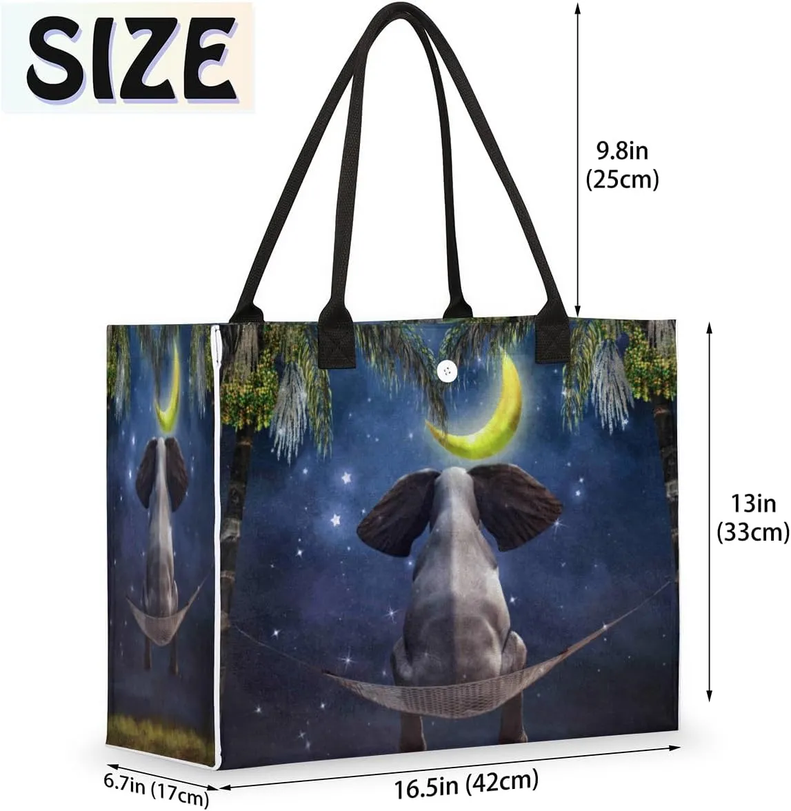 QsirBC Abstractions Decor Design Tote Bag for Women Shoulder Bags with Pockets Handbags Purses Large Totes