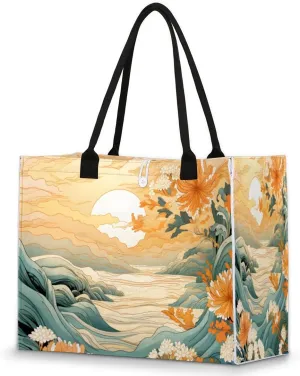QsirBC Hummingbirds Lovely Theme Tote Bag for Women Shoulder Bags with Pockets Handbags Purses Large Totes