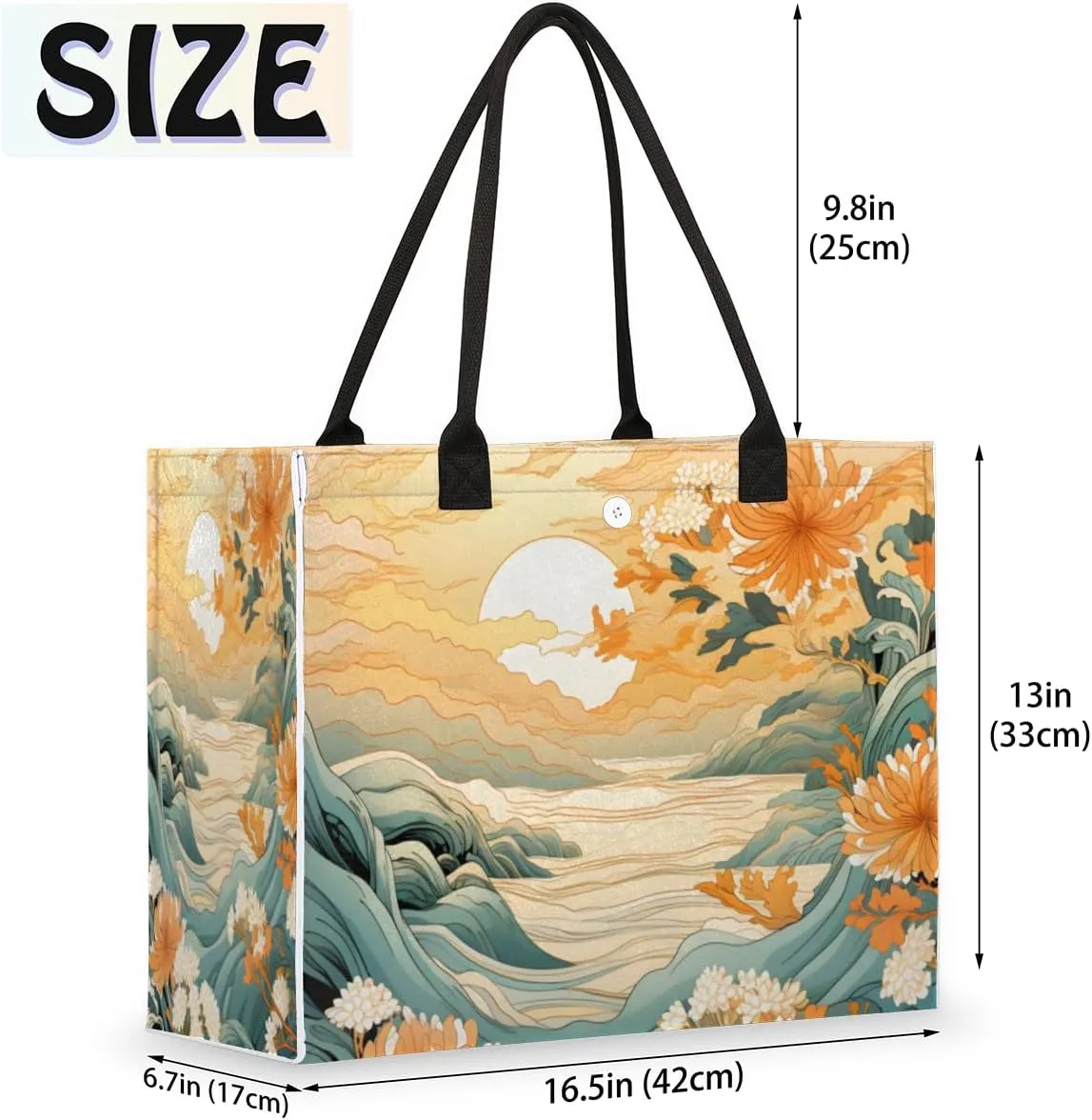 QsirBC Hummingbirds Lovely Theme Tote Bag for Women Shoulder Bags with Pockets Handbags Purses Large Totes