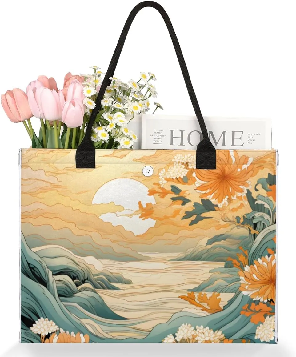 QsirBC Hummingbirds Lovely Theme Tote Bag for Women Shoulder Bags with Pockets Handbags Purses Large Totes