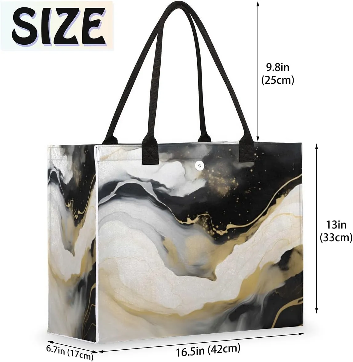 QsirBC Marbles Classic Theme Tote Bag for Women Shoulder Bags with Pockets Handbags Purses Large Totes