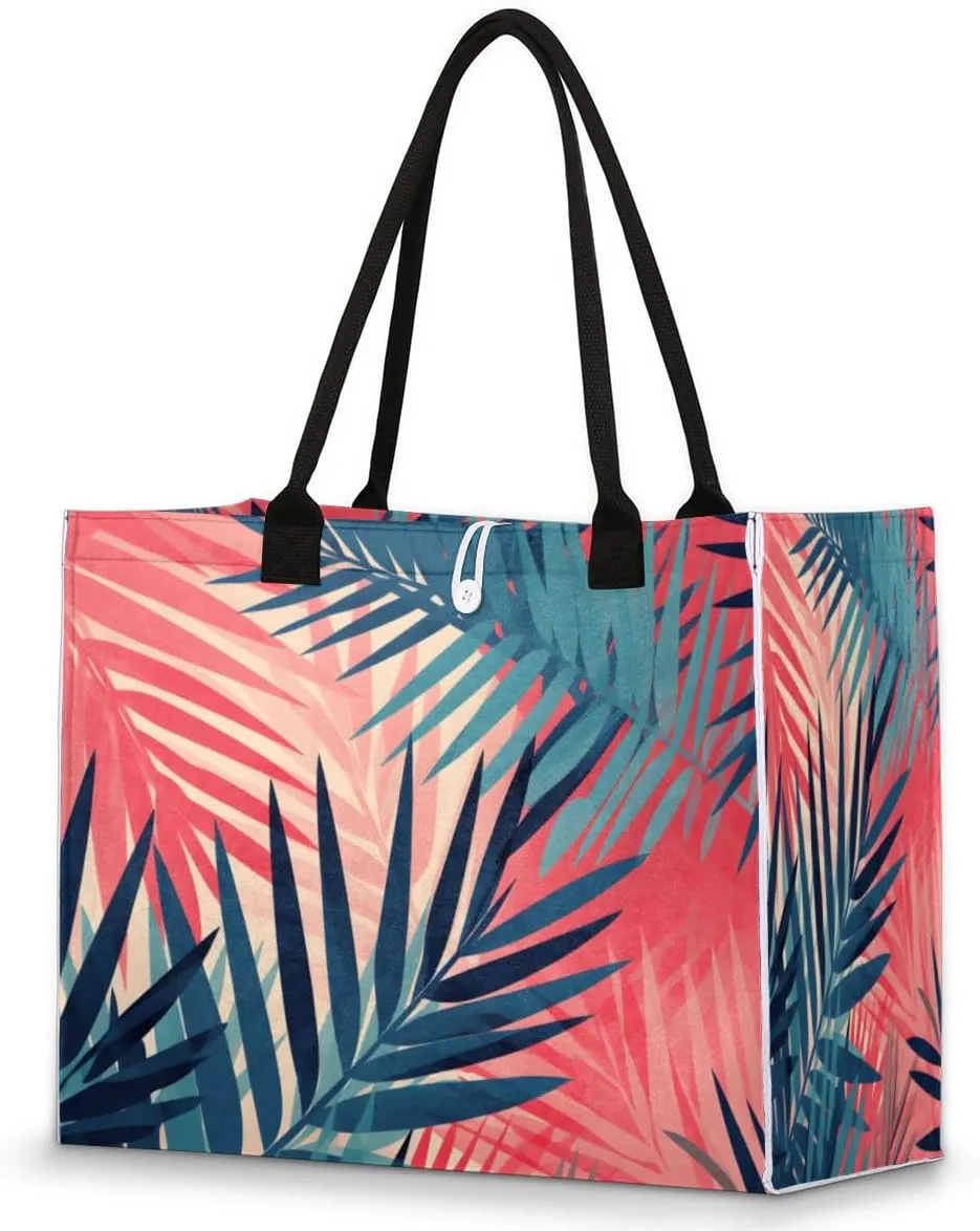 QsirBC Strawberries Summer Style Tote Bag for Women Shoulder Bags with Pockets Handbags Purses Large Totes