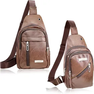 QuneusHot 2Pcs Sling Bags for Crossbody Small Leather Backpack Anti Theft Casual Chest Bag Travel Hiking for Men Women